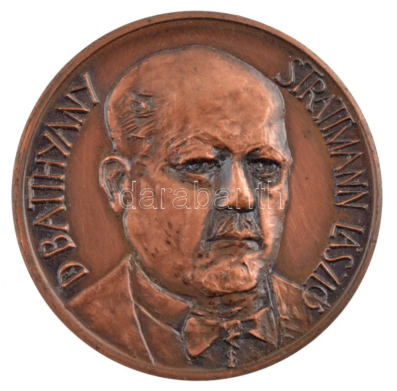 'Batthyány-Strattmann László' egyoldalas bronz emlékérem (42mm) T:1-