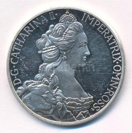 Németország DN ' Res Aeterna Signum Salutas Nummis Mundi - Catherina II.' PP Ag emlékveret / ND Germany 'Catherine II. Empress of Russia' PP silver token. 15,2 g, d: 34 mm
