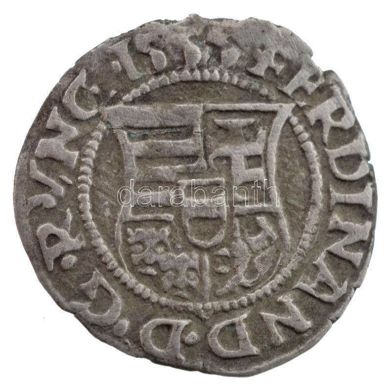 1555K-B Denár Ag 'I. Ferdinánd' (0,46g) T:2 patina Hungary 1555K-B Denar Ag 'Ferdinand I' (0,46g) C:XF patina Huszár: 935., Unger II.: 745.a - Image 2