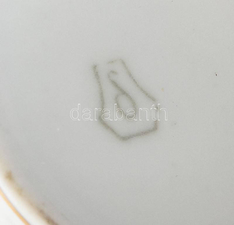 Drasche / Kispest váza, jelzett, kopásokkal, m: 8cm - Image 2