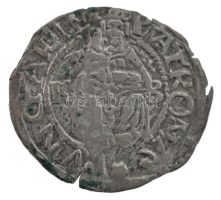 1568K-B Denár Ag 'Miksa' (0,45g) T:2 rep., patina Hungary 1568K-B Denar Ag 'Maximilian' (0,45g) C:XF crack, patina Huszár: 992.,Unger II.: 766.a