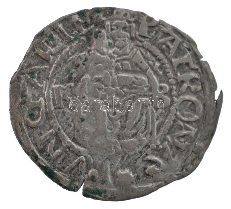 1568K-B Denár Ag 'Miksa' (0,45g) T:2 rep., patina Hungary 1568K-B Denar Ag 'Maximilian' (0,45g) C:XF crack, patina Huszár: 992.,Unger II.: 766.a
