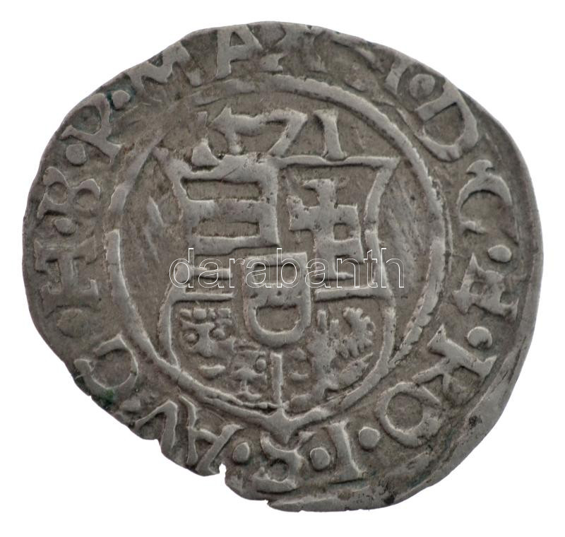 1571K-B Denár Ag 'Miksa' (0,40g) T:2 patina Hungary 1571K-B Denar Ag 'Maximilian' (0,40g) C:XF patina Huszár: 992., Unger II.: 766.a - Image 2