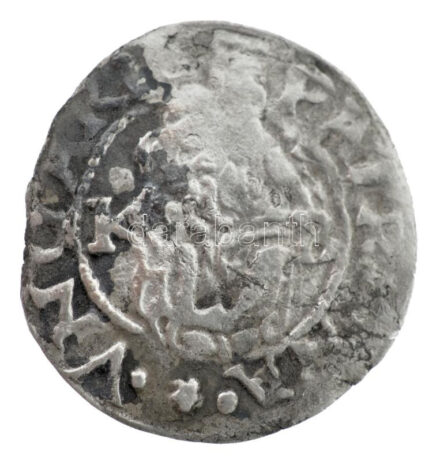1572K-B Denár Ag 'Miksa' (0,54g) T:2- patina Hungary 1572K-B Denar Ag 'Maximilian' (0,54g) C:VF patina Huszár: 992., Unger II.: 766.a