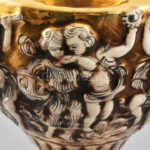 Nagyméretű Capodimonte fedeles váza, jelzett, kopásokkal, m: 47 cm - Image 3