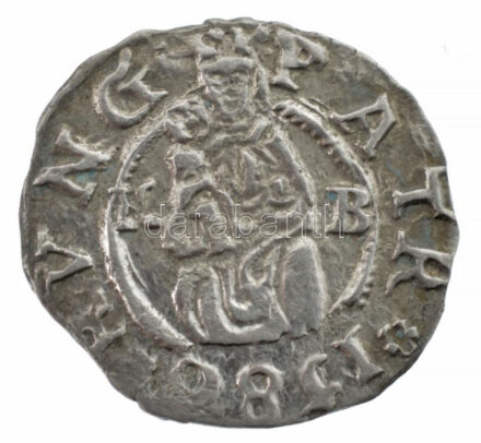 1580K-B Denár Ag 'Rudolf' (0,58g) T:1- Hungary 1580K-B Denar Ag 'Rudolf' (0,58g) C:AU Huszár: 1059.,Unger II.: 811.a