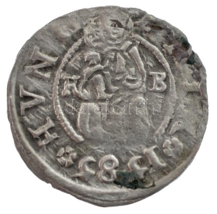 1585K-B Denár Ag 'Rudolf' (0,40g) T:2,2- patina Hungary 1585K-B Denar Ag 'Rudolf' (0,40g) C:XF,VF patina Huszár: 1059.,Unger II.: 811.a