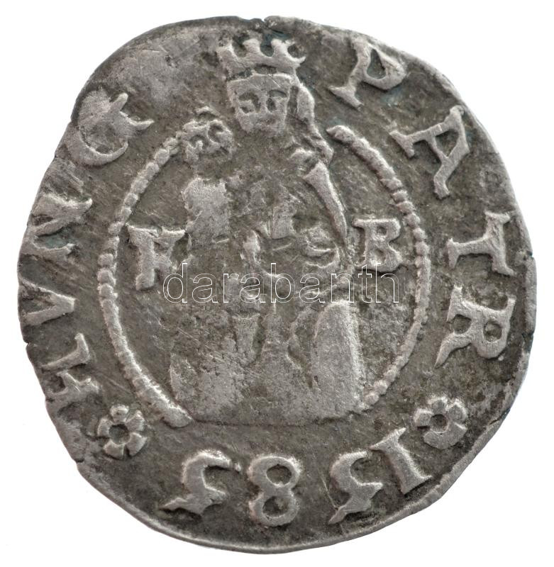 1585K-B Denár Ag 'Rudolf' (0,55g) T:2 patina Hungary 1585K-B Denar Ag 'Rudolf' (0,55g) C:XF patina Huszár: 1059.,Unger II.: 811.a