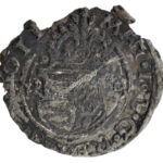1611K-B Denár Ag 'II. Mátyás' (0,42g) T:2- patina, kitörés Hungary 1611K-B Denár Ag 'Matthias II' (0,42g) C:VF patina, crack Huszár: 1139.,Unger II.: 868 - Image 2