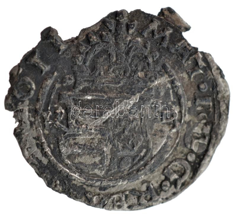 1611K-B Denár Ag 'II. Mátyás' (0,42g) T:2- patina, kitörés Hungary 1611K-B Denár Ag 'Matthias II' (0,42g) C:VF patina, crack Huszár: 1139.,Unger II.: 868 - Image 2