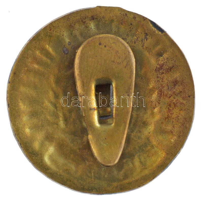 ~1930. 'Magyar Általános Hitelbank - Altiszt' festett sárgaréz gomblyukjelvény (36mm) T:2 - Image 2