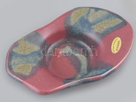 Német design tálka, kerámia, etikettel jelzett, hibátlan, 20x13 cm