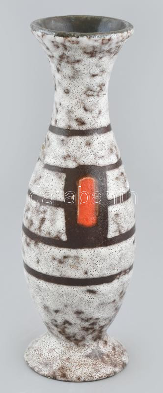 VEB német retró váza, jelzés nélkül, hibátlan, m: 19,5 cm