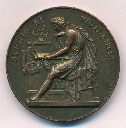 Svájc 1909. 'LE 5 JUILLET 1909 LES GENEVOIS ONT CÉLÉBRÉ LE 350e ANNIVERSAIRE DE LA FONDATION DU COLL?GE' - a Genfi egyetem megalapításának emlékére. Kétoldalas bronz emlékérem. s: Chaponniére. d: 41 mm T: AU / Switzerland 1909 'Geneve