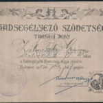 1915 A Hadsegélyező Szövetség tagsági jegye