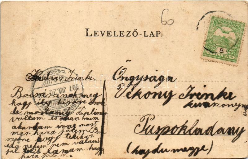 1907 Borszék, Borsec; Nefelejts villa, Posta villa / villas (EK) - Image 2
