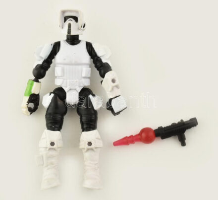 Csillagok Háborúja birodalmi felderítő figura, fegyverrel, mozgatható végtagokkal, m: 15 cm / Star Wars Imperial Scout Trooper figurine, with blaster and moving parts