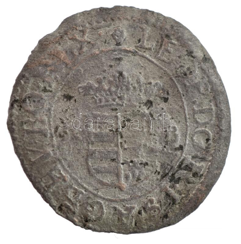 1694K-B Denár Ag 'I. Lipót' Körmöcbánya (0,43g) T:2- patina Hungary 1694K-B Denar Ag 'Leopold I.' Kremnitz (0,43g) C:VF patina Huszár: 1509., Unger II.: 1114 - Image 2