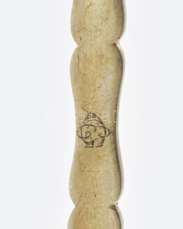 Ezüst (Ag) késbak, jelzett, h: 9,5 cm, nettó: 346g - Image 2