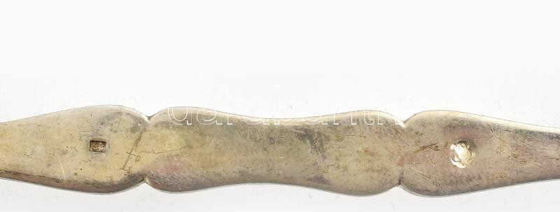 Ezüst (Ag) késbak, jelzett, h: 9,5 cm, nettó: 346g - Image 3