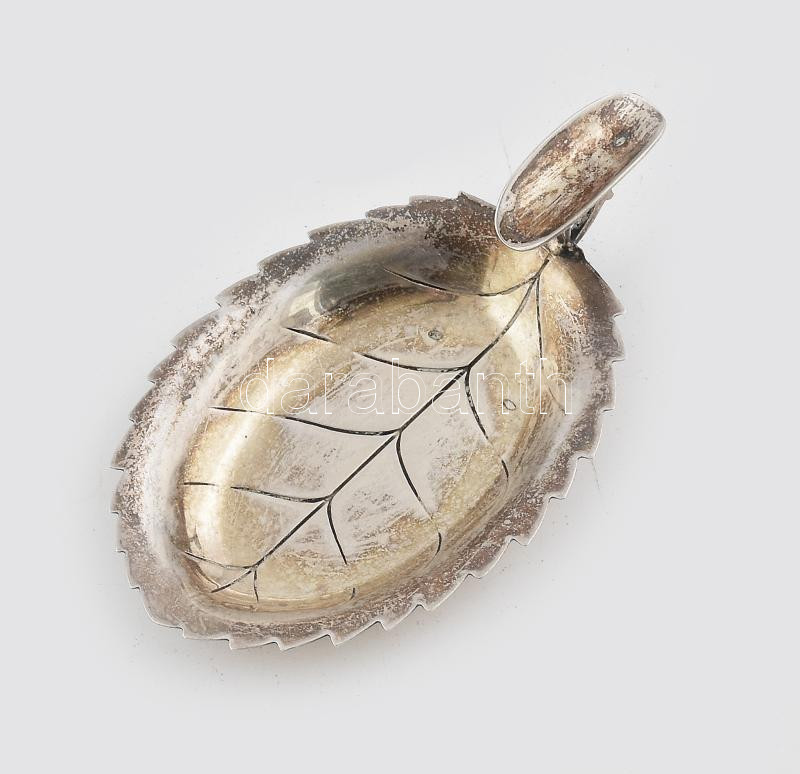 Ezüst (Ag) hamutálka, jelzett, h: 9cm, nettó: 16g