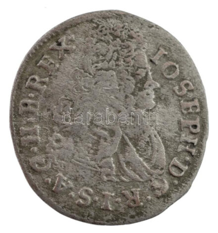 1711. Poltura Ag 'I. József' (0,94g) T:2- Hungary 1711. Poltura Ag 'Joseph I' (0,94g) C:VF Huszár 1579., Unger II.: 1160.