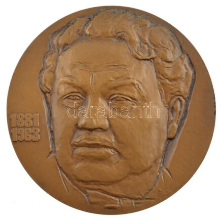Szovjetunió 1982 'Alekszandr Mihajlovics Geraszimov 1881-1963 festőművész' bronz emlékérem s: Volkov. d:60 mm T: 1- / 1982 Soviet Union 'Aleklsandr Mihailovich Gerasimov' bronze commemorative coin d: 60 mm, C: AU