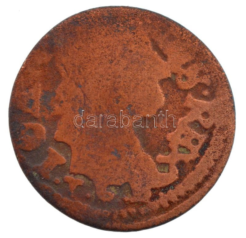 Lengyel Királyság 1674-1696. Denár bronz 'III. Sobieski János' (1,17g) T:3 Poland 1674-1696. Denar bronze 'Jan III Sobieski' (1,17g) C:F