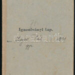 1941 Katonai igazolványi lap, M. Kir. 6. Honvéd Kieg. Kirendeltség Jászberény - Image 2
