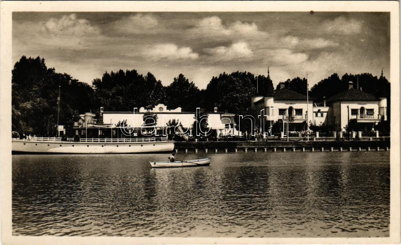 Siófok, hajóállomás, Astoria és Palace szállók