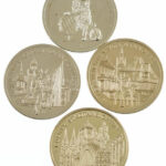 Németország 1997-1998. 'Város-érmek' (4xklf) kétoldalas alpakka érmek tanúsítvánnyal, közte Köln, Hannover, Hamburg, München (30mm/db) T:PP ujjlenyomat - Image 2