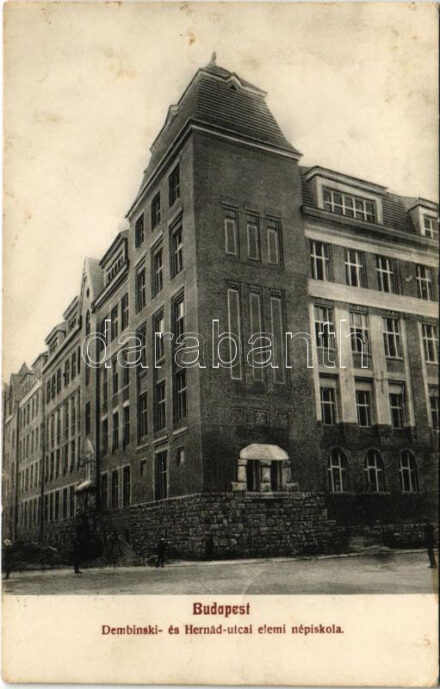 1912 Budapest VII. Dembinszky és Hernád utca elemi népiskola