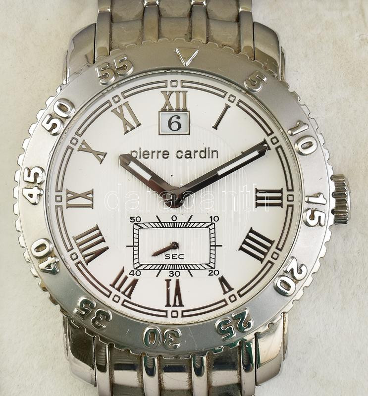 Pierre Cardin férfi quartz karóra, fém szíjjal, működik, d: 45mm - Image 2