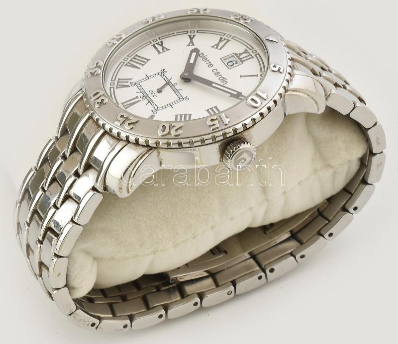 Pierre Cardin férfi quartz karóra, fém szíjjal, működik, d: 45mm - Image 3