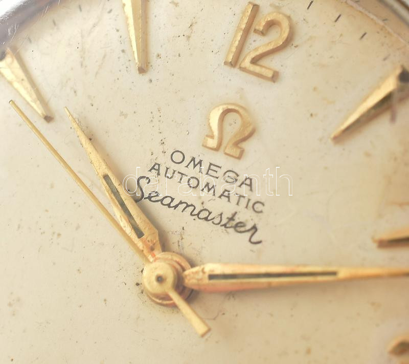 Omega Seamaster karóra, bőr szíjjal, működik, d: 32mm - Image 2