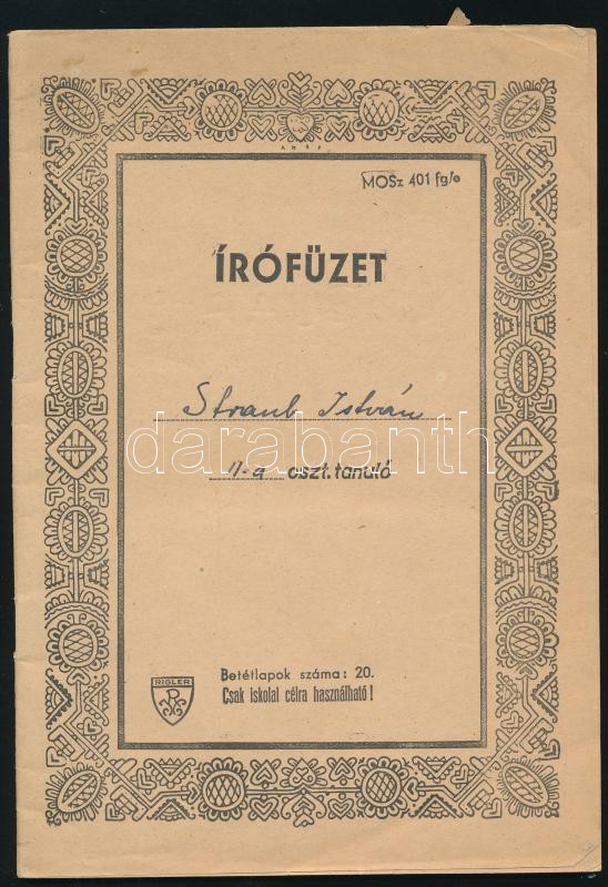 cca 1910 2 db iskolai írófüzet - Image 2
