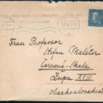 1929 Sven Hedin (1865-1952) svéd felfedező autográf megcímzett levélborítékja