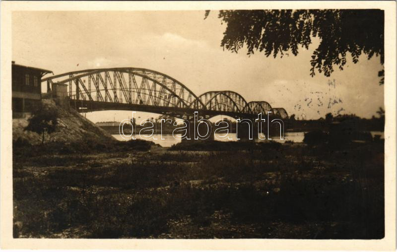 Komárom, Komárnó; Nagy híd / velky most / bridge + '1938 Komárom visszatért' So. Stpl