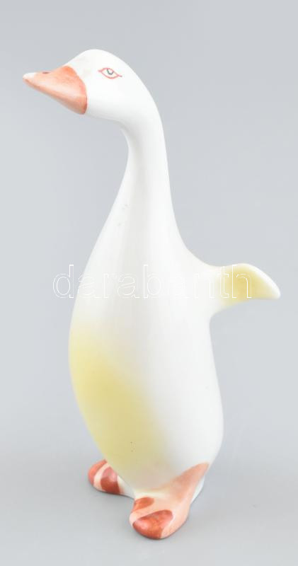 Hollóházi kacsa. Kézzel festett, jelzett, hibátlan. 12 cm