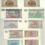 Mianmar DN (1994-1997) 50p-100K (10x) T:I,I- Myanmar ND (1994-1997) 50 Pyas - 100 Kyats (10x) C:UNC,AU Krause P#68-74 - Image 2