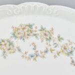 Régi cseh tortatál, matricás porcelán, jelzés nélkül, kopásokkal, d: 38,5cm - Image 2