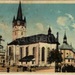 Eperjes, Presov; Római katolikus templom, iskola / church and school (fl)