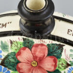 'Éljen Mizsák Sámuel 1906' fajansz díszkulacs, kézzel festett, lepattanásokkal, m: 26 cm - Image 2