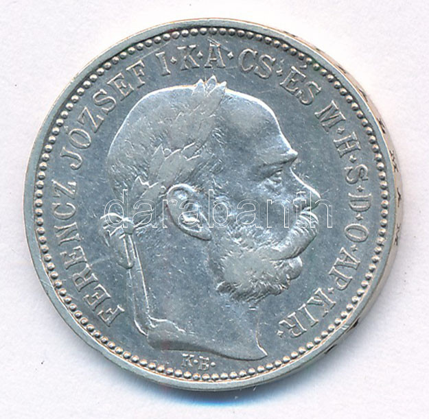 1892KB 1K Ag 'Ferenc József' T:2- kis ph Adamo K5
