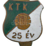 1948. 'KTK - 25 év' zománcozott bronz gomblyukjelvény a Kiskunfélegyházi TK 25. évfordulójára T:1-,2