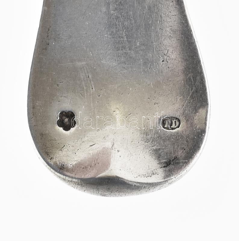 Ezüst(Ag) 'S.G.' monogramos nagykanál, 6 db, jelzett, h: 22 cm, nettó: 512 g - Image 3