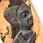 Mandinka törzsi fafaragás, figurális, kopásokkal, Afrika, Mozambik, XX. sz. közepe. m: 43,5cm - Image 2