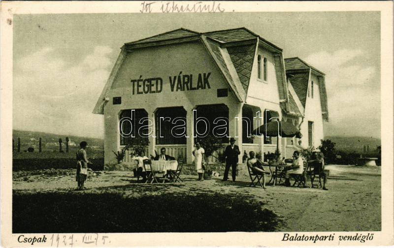 1927 Csopak, 'Téged Várlak' Balatonparti vendéglő