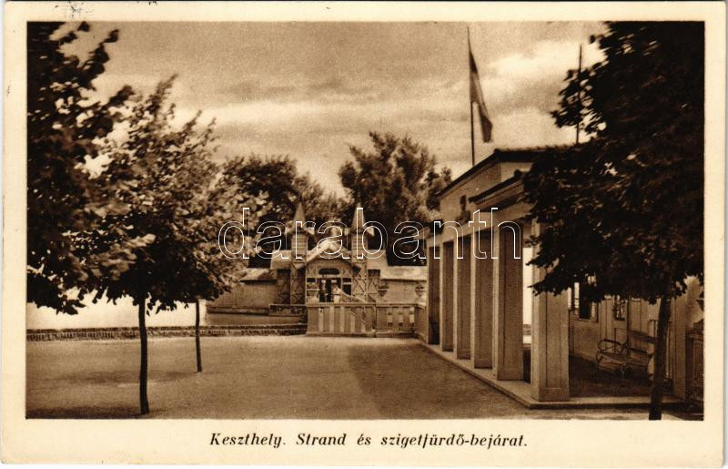 Keszthely, Strand és szigetfürdő bejárat (EK)