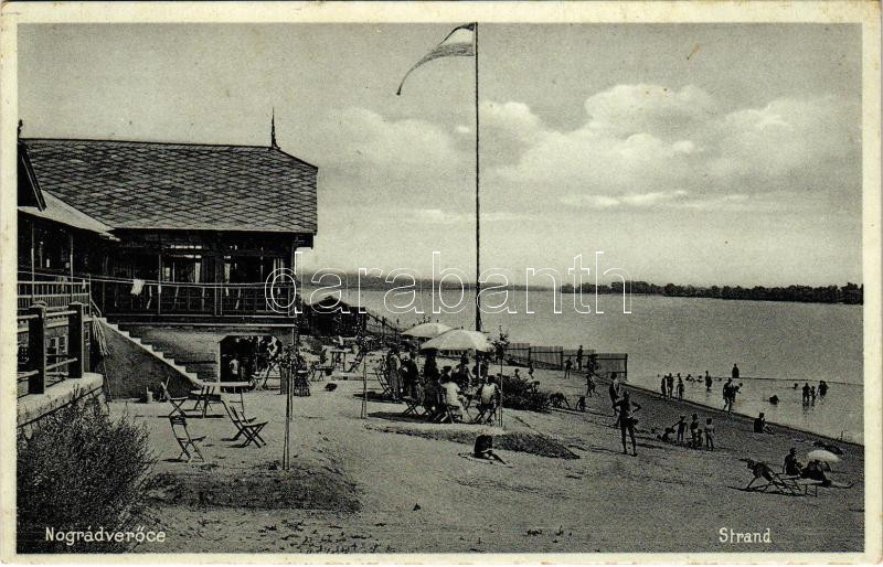 1942 Verőce, Nógrádverőce; Strand a Dunán